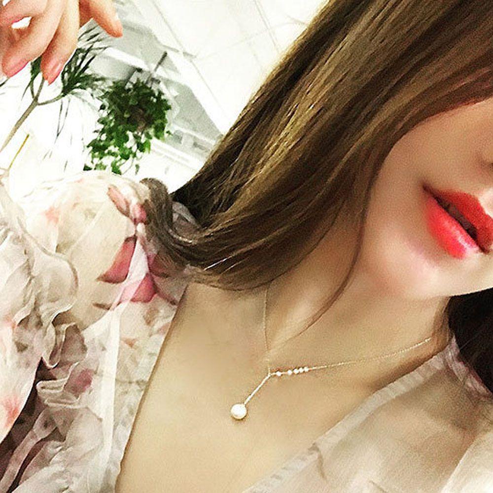 AROMA Vòng cổ Dáng Dài Phong Cách Hàn Quốc Đơn Giản Cho Nữ