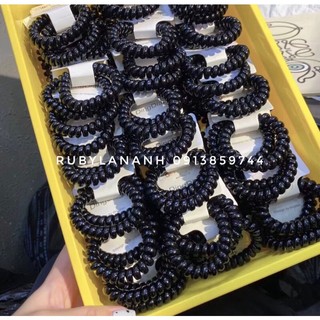 Sét 3 Dây Buộc Tóc Lò Xo Đen Cao Cấp Cho Nữ