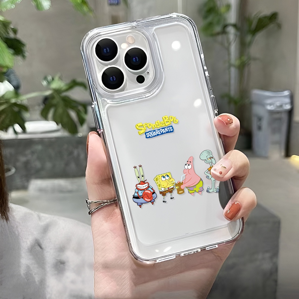 Ốp Điện Thoại Mềm Trong Suốt Hình Snoopy Spongebob Cho iphone 14 Pro Max 14 Plus 13 11 12 7Plus X XR