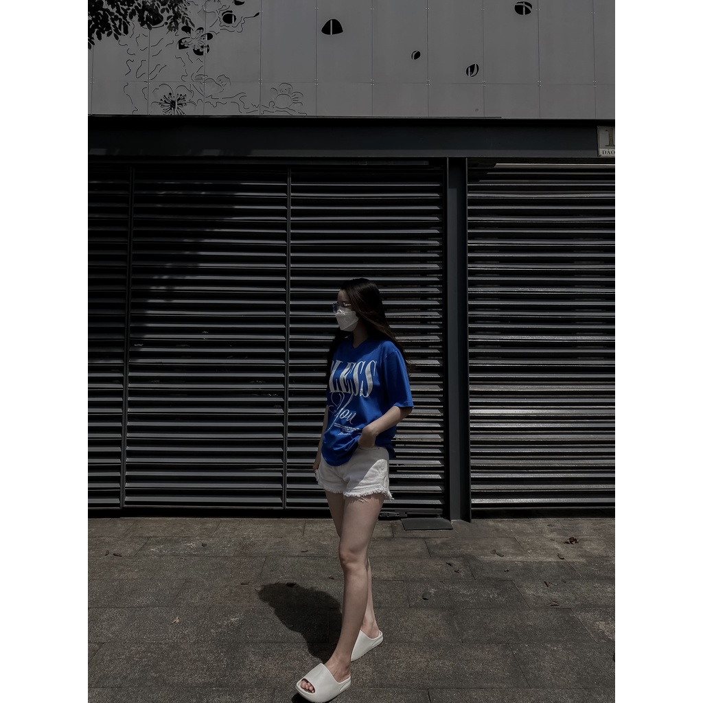 Áo thun Merlino Studio I Bless You - Form America, tay lỡ unisex, 100% Cotton 2WS