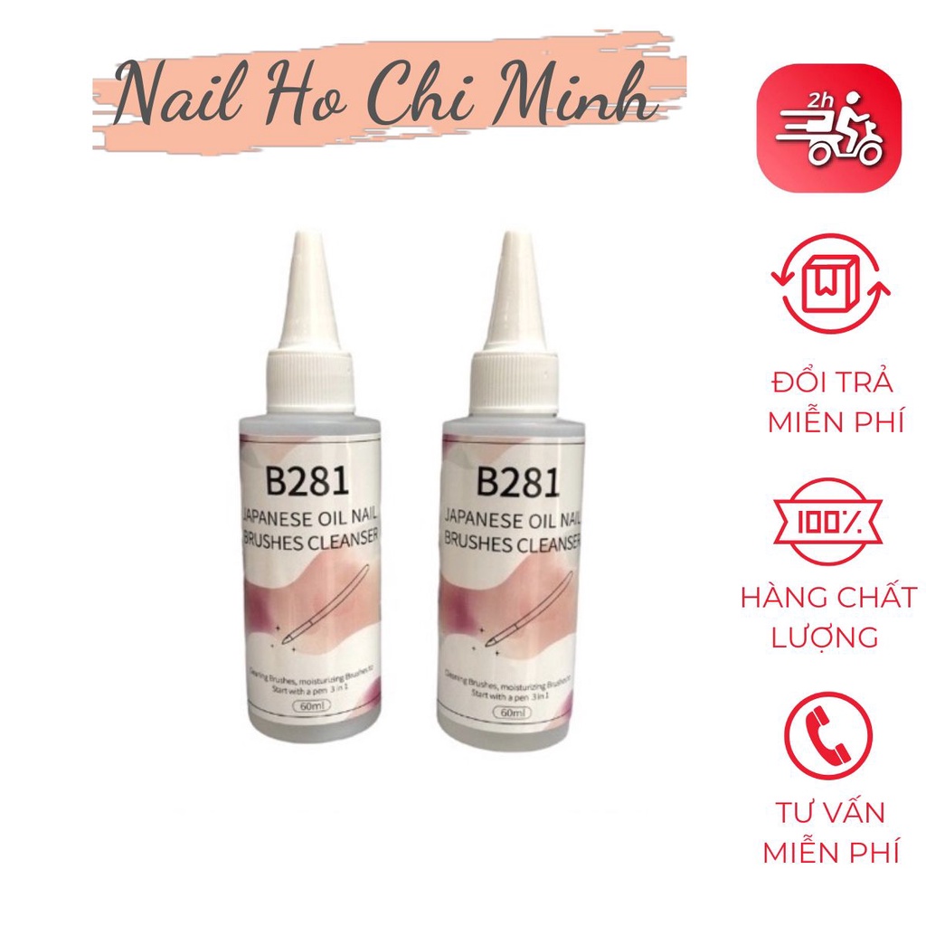 Dầu Rửa Cọ Nail B281 Chính Hãng Chai Lớn 60ml