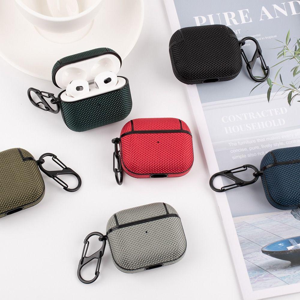 Vỏ Bọc Hộp Sạc Tai Nghe Không Dây Airpods Bằng Vải Dệt Thời Trang Ốp