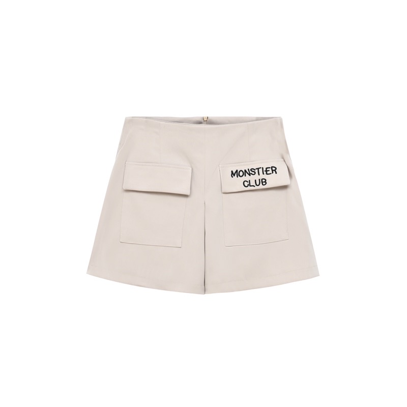 MONSTIER - Quần Váy Chữ A - Quần Skort Giả Váy Chữ A - Jelly Patch Pocket Skort