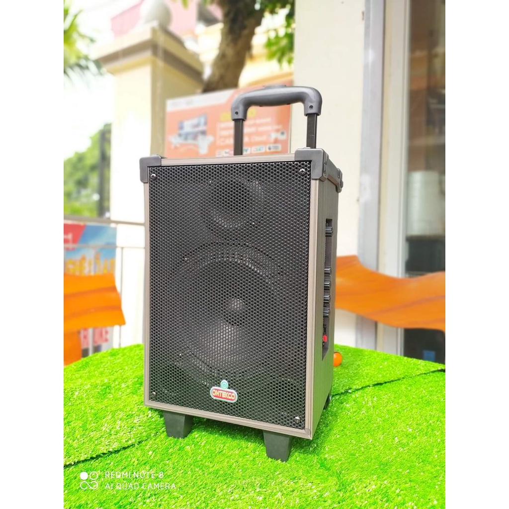 Loa kéo bluetooth Ontekco 8001 bass 20 di động Tặng kèm 1 mic không dây,Thùng gỗ cao cấp - Bảo hành 12 tháng chính hãng