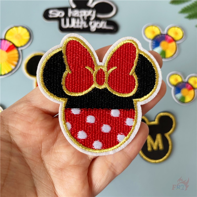 ♥ Sticker Ủi Thêu Hình Chuột Mickey & Minnie ♥ 1 Miếng Dán Ủi Quần Áo Hình Hoa Hướng Dương