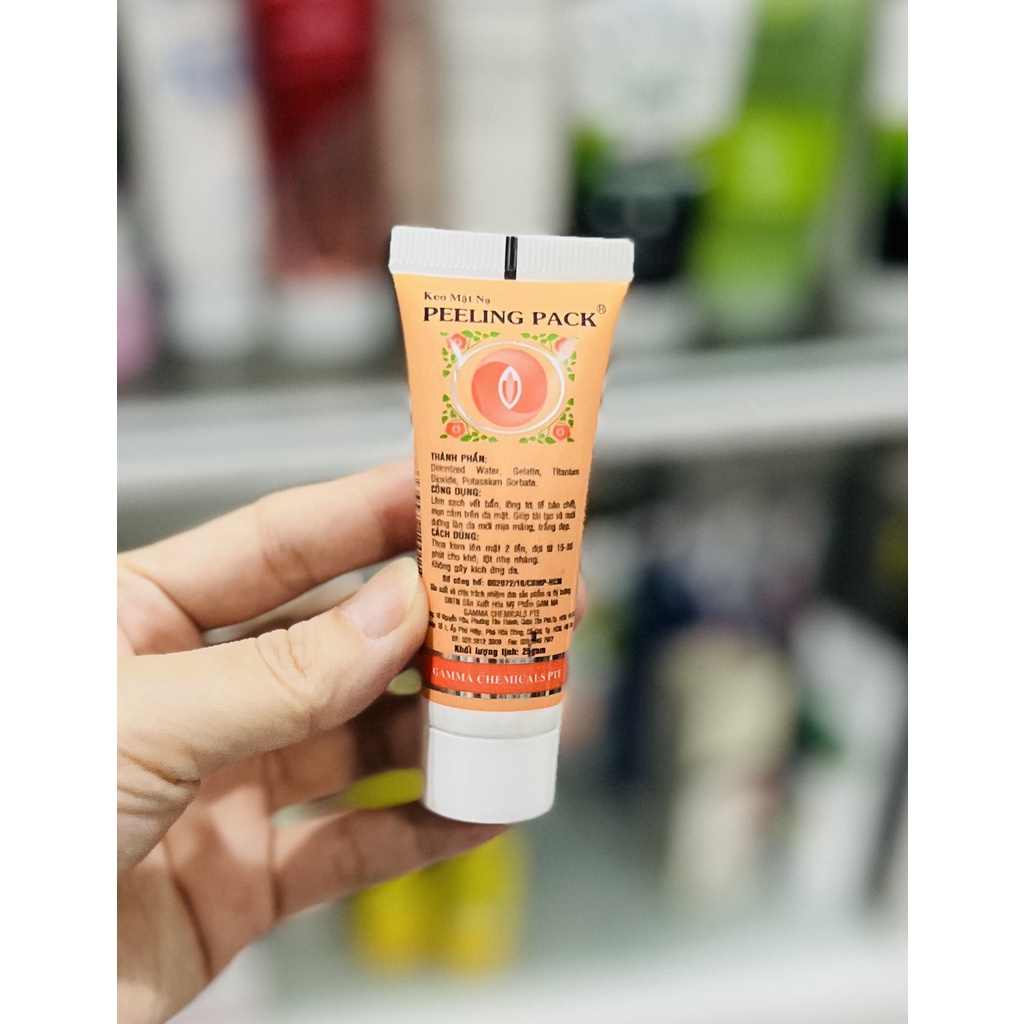 (Chính hãng) Tuýp keo lột mụn cám, mụn đầu đen Peeling Pack 25g - Tặng kèm 4 miếng mặt nạ giấy)