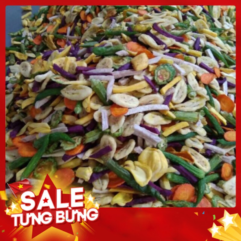 1kg Thập cẩm loại 1 sấy nguyên cánh 8 loại hoa quả