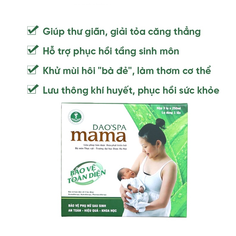 Xông tắm cho mẹ sau sinh dao spa mama chính gốc dao đỏ, đại học dược hn - ảnh sản phẩm 3