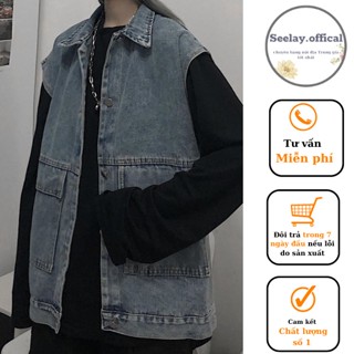 Áo Gile Bò Nam Nữ, Áo Khoác Jeans , Áo Phong Cách Cá Tính  , Gile ullazang Phong Cách HÀn Quốc [SẴN]