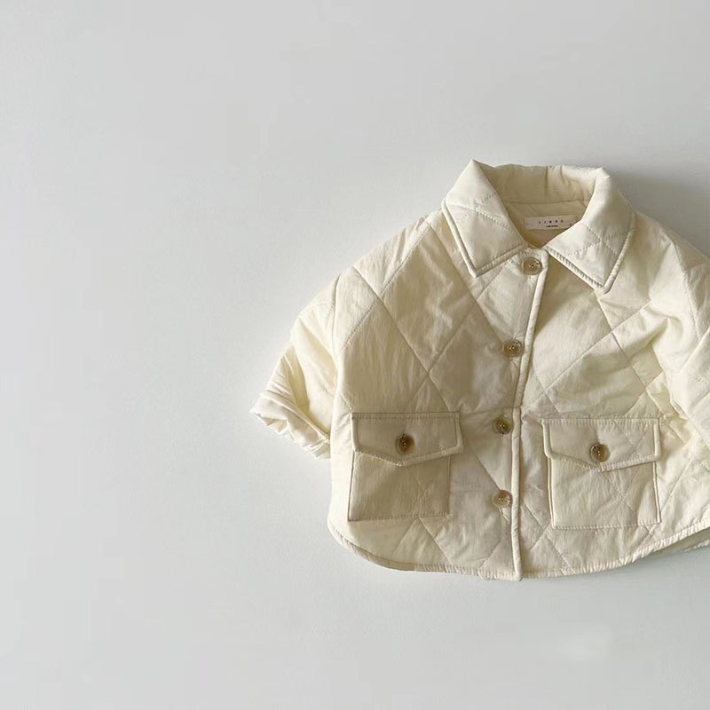 Áo Khoác Cotton Nhẹ Màu Sắc Đơn Giản Phong Cách Hàn Quốc Cho Bé