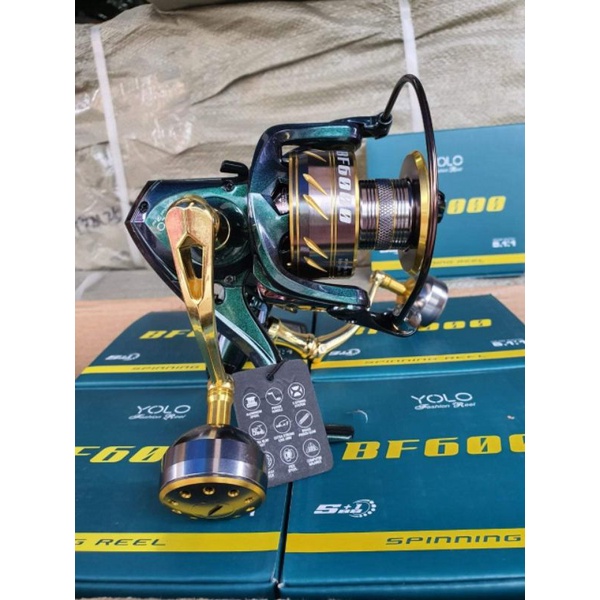 Máy Câu Cá Đứng YOLO BF4000- 6000 Tay Quay Núm Độ,Màu Sắc Sang Trọng Mẫu Mới Nhất 2023