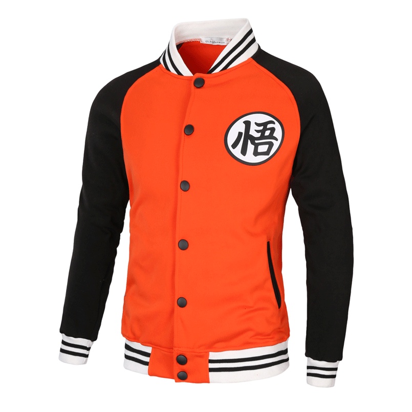 Áo Khoác Bóng Chày Phong Cách Hoạt Hình Dragon Ball Thời Trang Thu Đông Hàng Mới Dành Cho Nam Nữ