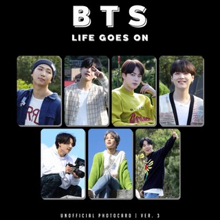 SET 7 CARD BTS LIFE GOES ON - UNOFFICIAL