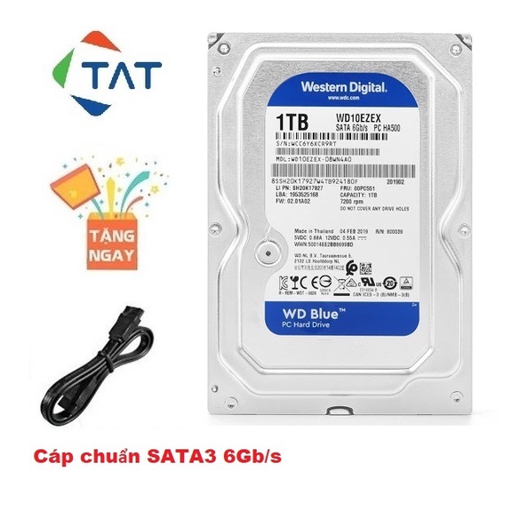 Ổ Cứng HDD 1TB WD Blue 7200RPM 3.5 inch Chính Hãng