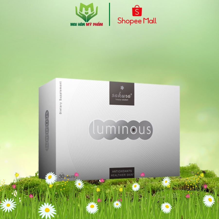Viên uống trắng da, chống lão hóa và chống nắng cà chua trắng Sakura Luminous 30 viên - Mỹ Phẩm Mai Hân