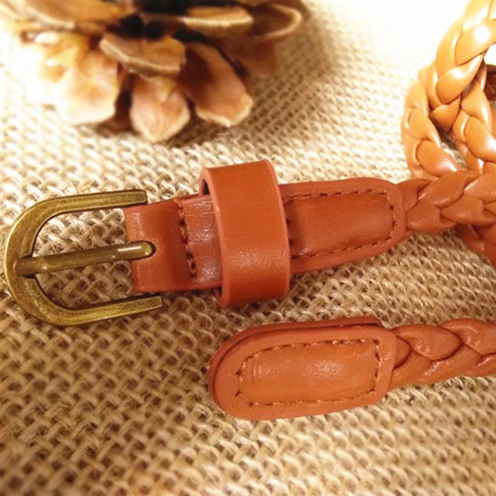 Dây Thắt Lưng Da PU Sợi Mảnh Phong Cách Bohemia Cổ Điển Cho Nữ J6N2