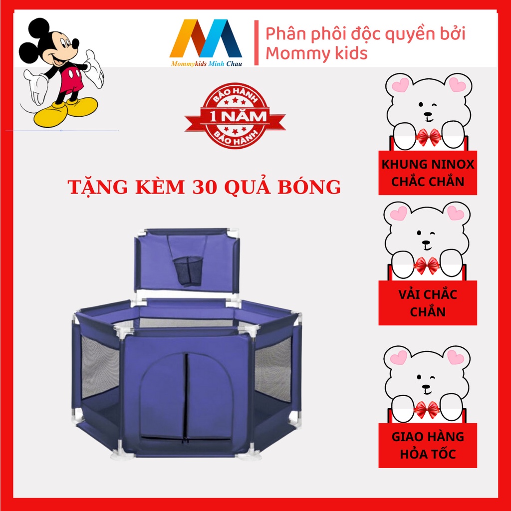 Quây cũi S.SHINE cho bé chất liệu nhự khung ninox hình lục giác, hình vuông