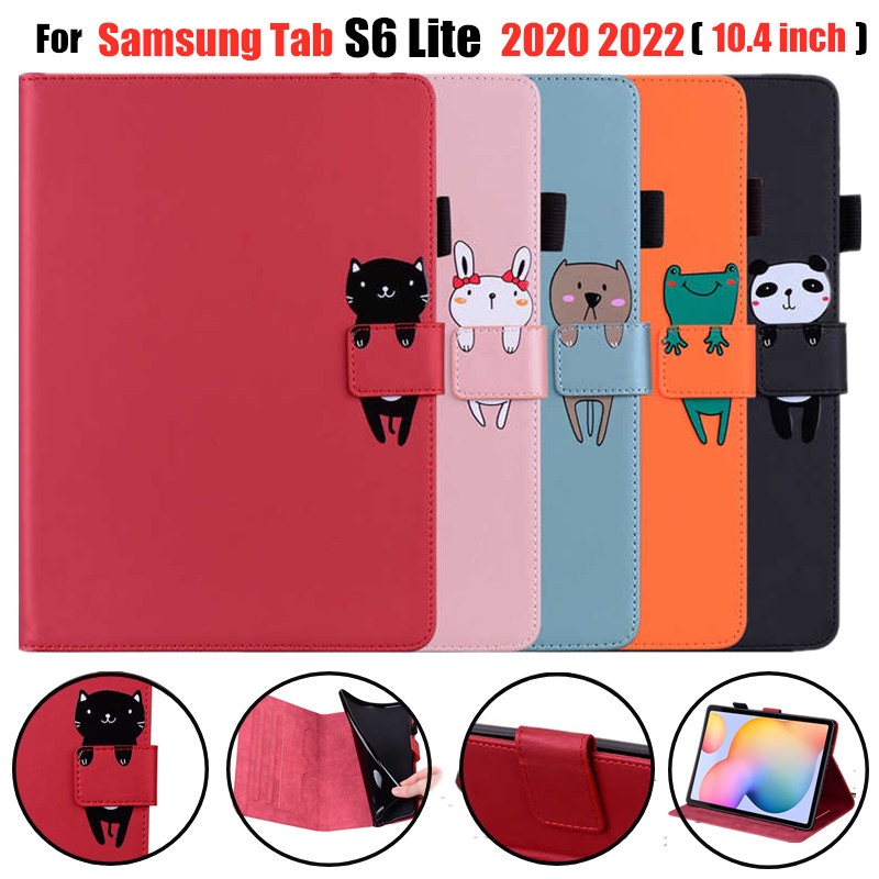 Ốp Lưng Dạng Ví Da Lật Nam Châm Có Ngăn Đựng Thẻ Cho Samsung Galaxy Tab S6 Lite 10.4 2020 2022 SM-P610 SM-P615 SM-P617 SM-P613 P619