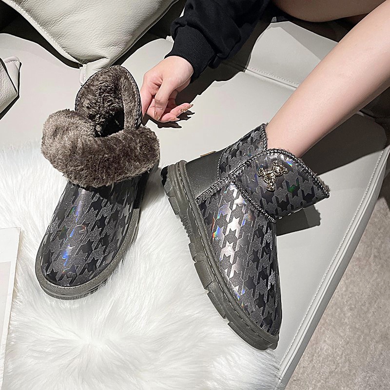 Giày Bốt Đi Tuyết Chống Trượt Chống Thấm Nước Giữ Ấm Cho Nữ