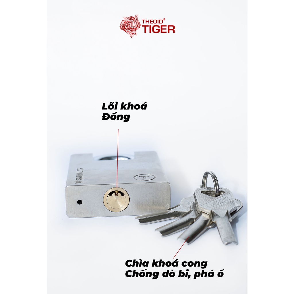 Ổ Khoá Chống Trộm 5 và 6 Phân Thương Hiệu Theoid Tiger Thiết kế ổ khoá thông minh - Bảo Hành 1 đổi 1