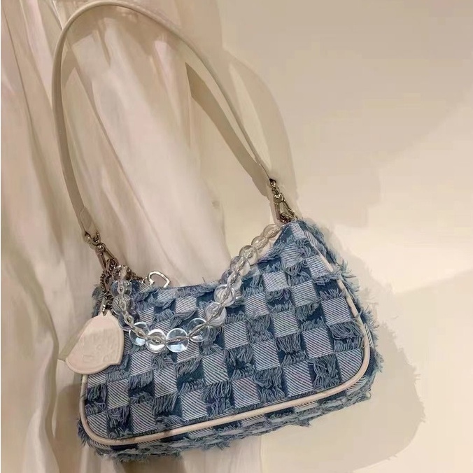 Túi Xách Nữ Đeo Vai Họa Tiết Caro Thời Trang Mới