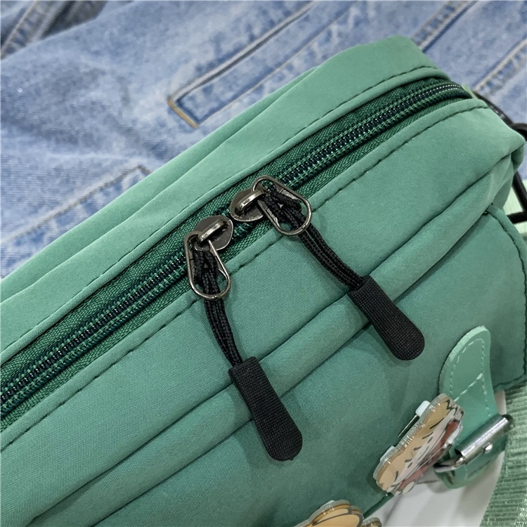 Túi Đeo Chéo Nhỏ Hình Vuông Bằng Nylon Dễ Thương Phong Cách Hàn Quốc Cho Nữ FT7311