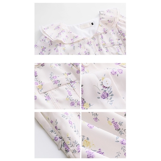 Đầm hoa tím thiết kế seemon