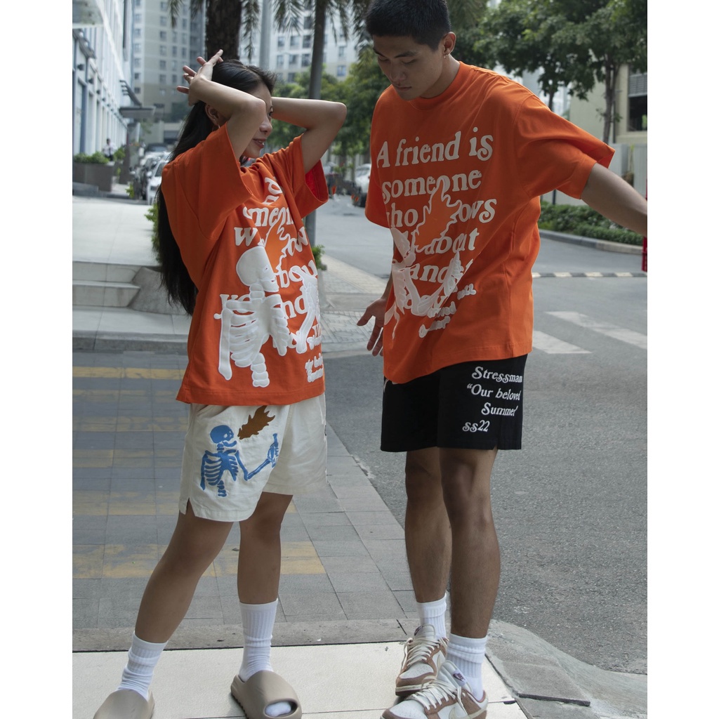 Stressmama - Random pack - Áo thun , quần short dù, quần đùi vải bố  Local Brand