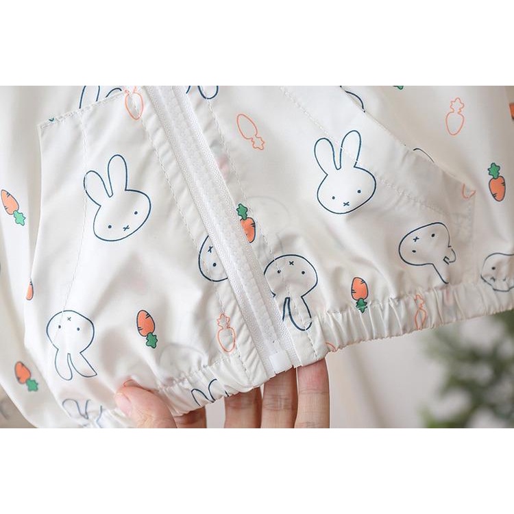 Áo Khoác Mỏng In Họa Tiết Dễ Thương Phong Cách Hàn Quốc Cho Bé Gái