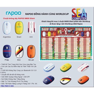 Chuột không dây Rapoo M650 Silent