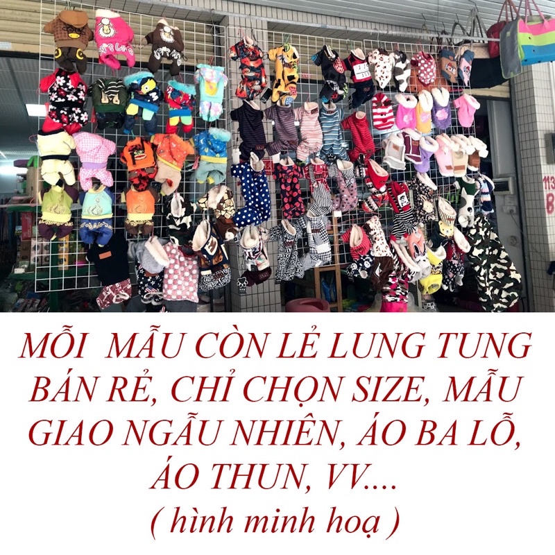 Áo cho chó mèo thanh lý ngẫu nhiên mẫu