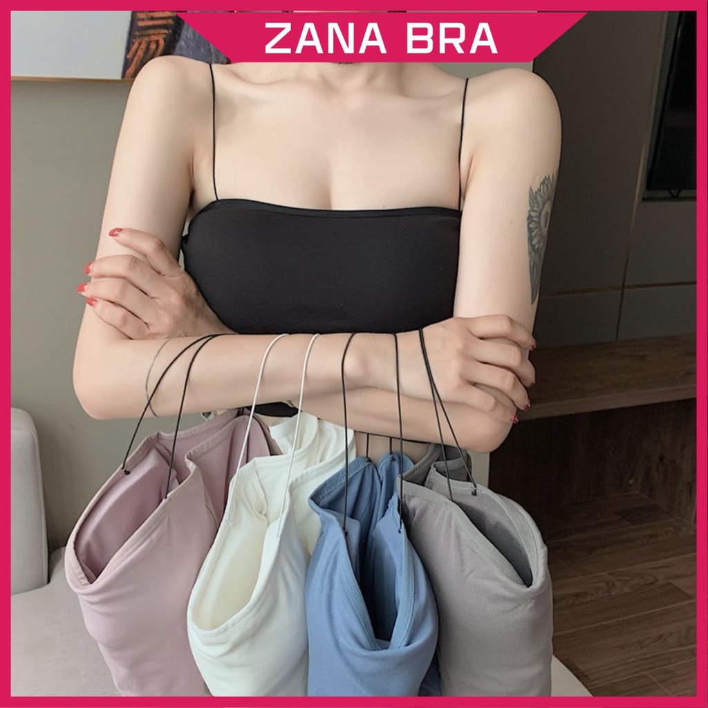 Áo Bra 2 Dây, Bra Cotton Mút Mỏng, Áo Ngực Không Gọng Dáng Lửng ZANA BRA 259