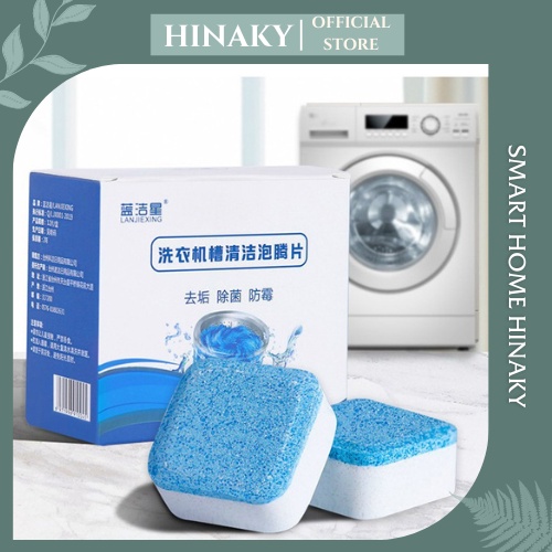 Hộp 12 Viên Tẩy Vệ Sinh Lồng Máy Giặt Diệt khuẩn và Tẩy chất cặn Lồng máy giặt hiệu quả
