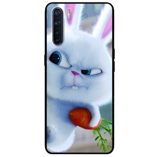 Ốp lưng Oppo Reno 3 / A91 - Reno 3 Pro - Reno 4 - Reno 4 Pro - Reno 5 - Reno 5 Pro mẫu Thỏ Trắng Nhăn Mặt
