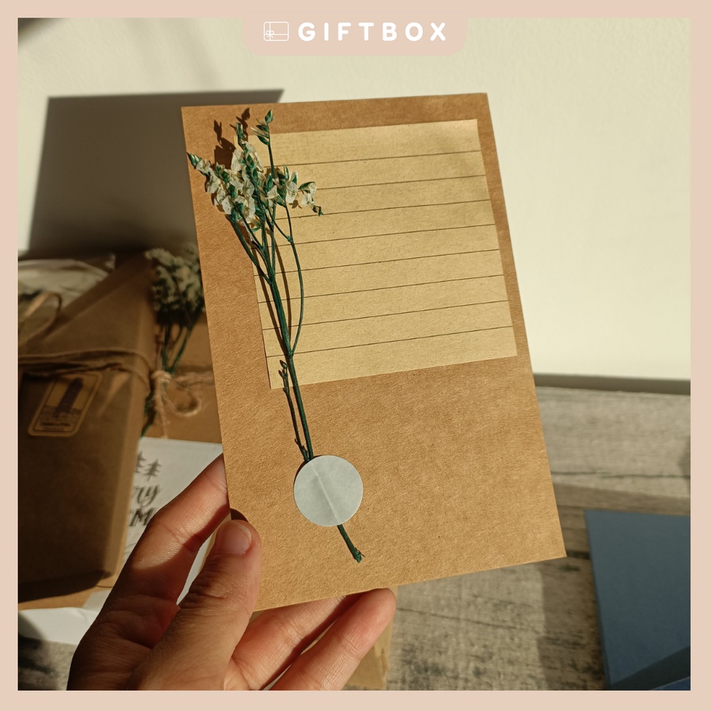 Hoa khô trang trí nhánh hoa baby khô dùng trang trí thiệp sinh nhật thiệp chúc mừng quà tặng handmade