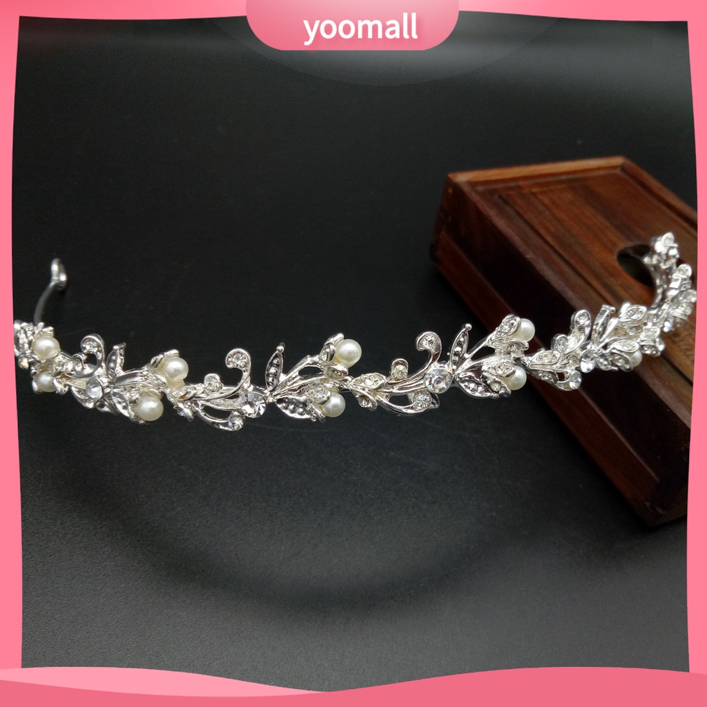 Yoomall| Vương Miện Đính Đá Lấp Lánh Độ Ổn Định Cao Thời Trang Cho Nữ