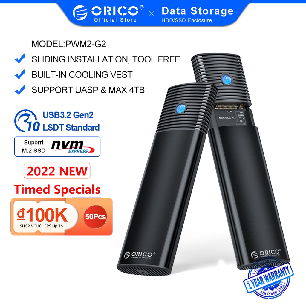 Ổ Cứng ORICO M2 SSD USB3.0 Type-C 10Gbps PCIe SSD Cho Máy Tính Laptop Macbook (PWM2)