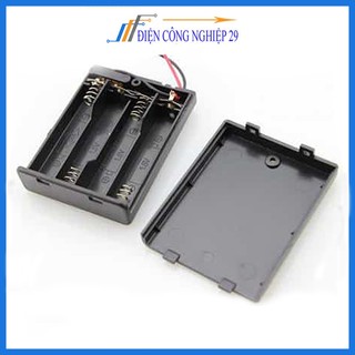 Đế Pin AA Có Nắp, Kèm Công Tắc ( Đấu Nối Tiếp )