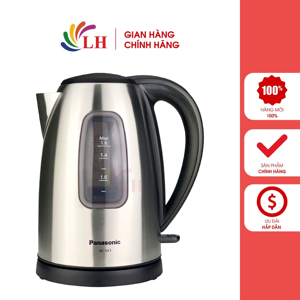 Bình đun siêu tốc Panasonic 1.6 lít NC-SK1BRA - Hàng chính hãng