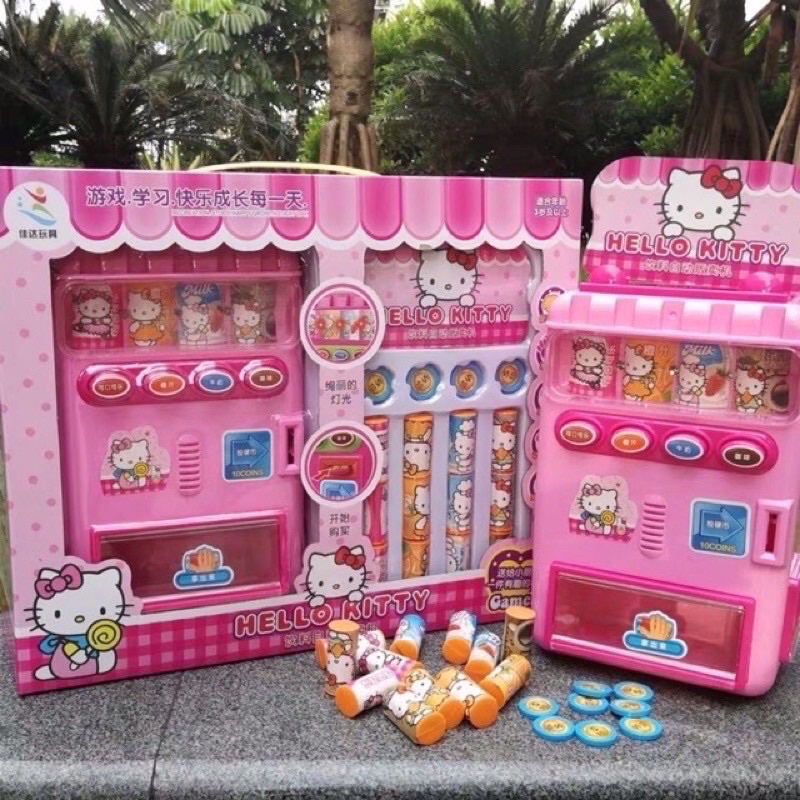 Máy bán nước tự động hình Kitty - Elsa - Heo peppa - Ngựa Pony