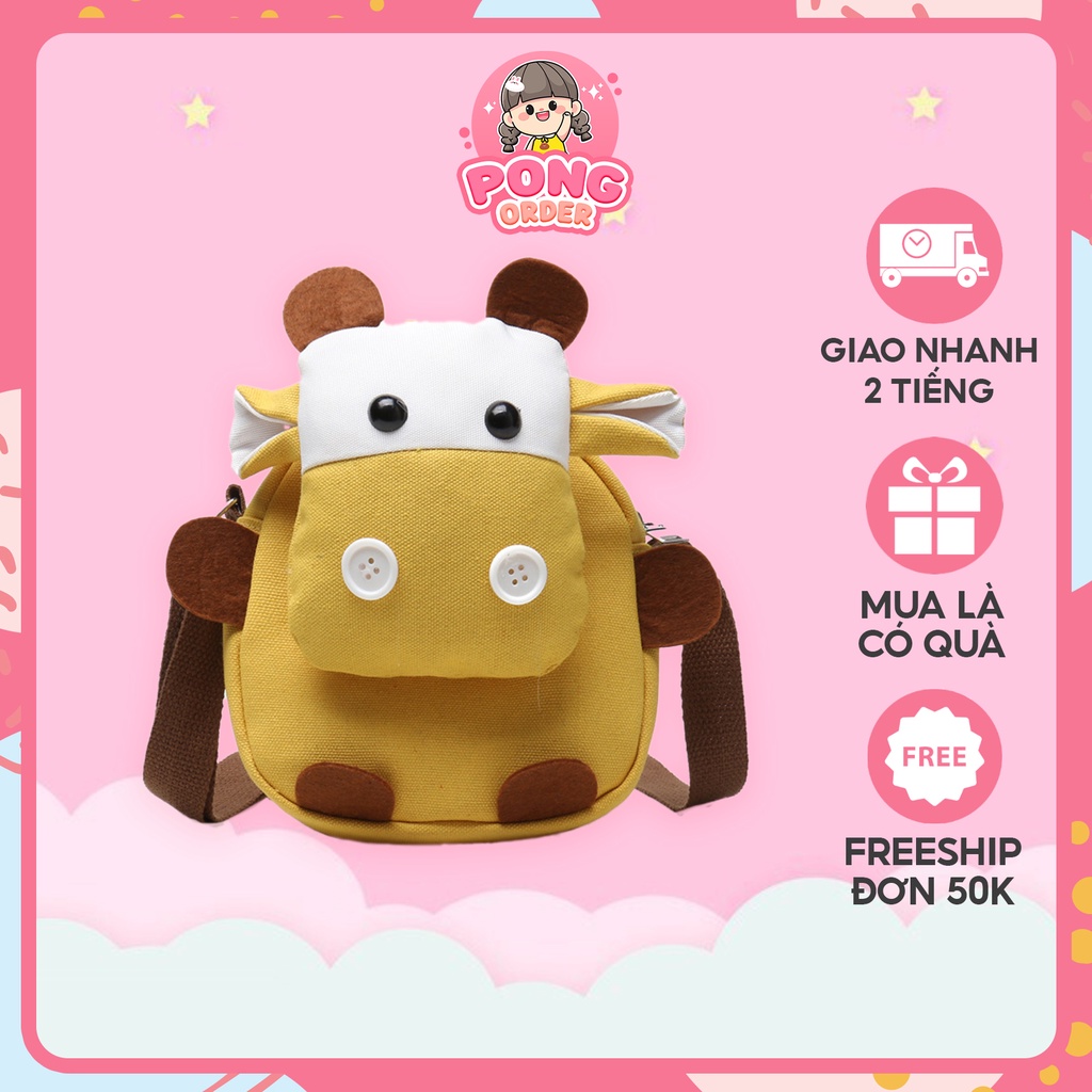 Túi đeo chéo hình con bò cute
