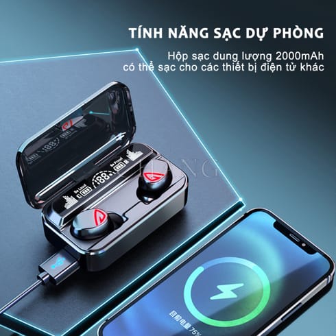 Tai Nghe Bluetooth Không Dây S10 Pro True Wireless TWS Chống Ồn Bản Quốc Tế Cao Cấp, Kiêm Sạc Dự Phòng