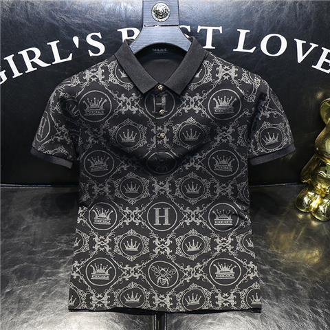 Áo Thun Polo Tay Ngắn Có Cổ Dáng Ôm In Họa Tiết Tinh Tế Thời Trang Mùa Hè Hàng Mới Dành Cho Bạn Nam 2022