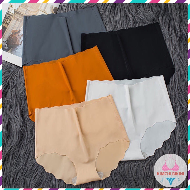 Combo 10 quần lót nữ băng lụa lưng KIMCHIBIKINI Set 10 quần nót nữ viền sóng cao cấp QL009