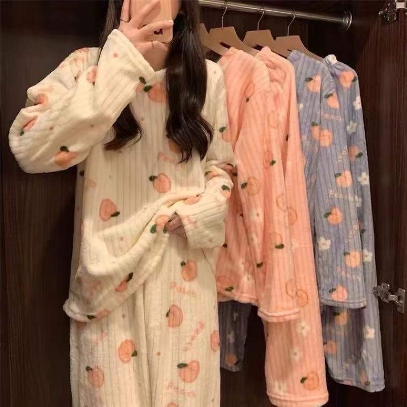 BỘ NGỦ PIJAMA NỮ LÔNG CỪU MÙA ĐÔNG SIÊU DÀY DẶN