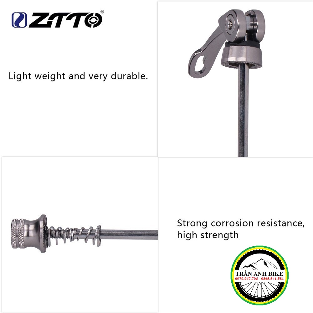 Cặp ti kẹp moay ơ Hub xe đạp ZiTTO - Z02