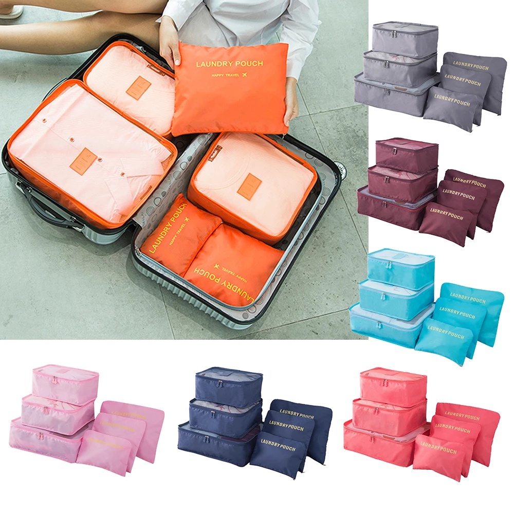 Set 6 Túi Đựng Đồ Du Lịch Chống Nước Tiện Lợi Ốp