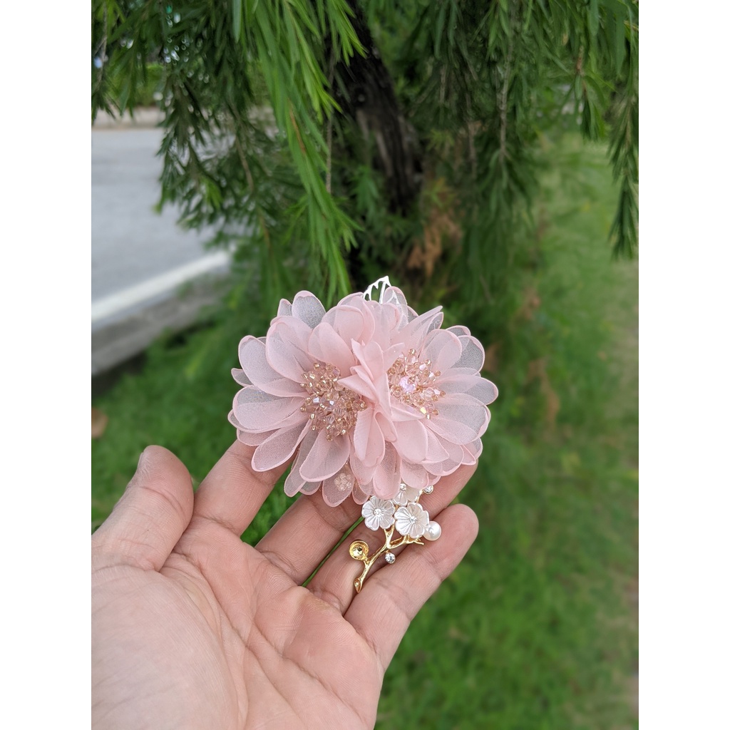 Hoa cài áo song hoa sang chảnh