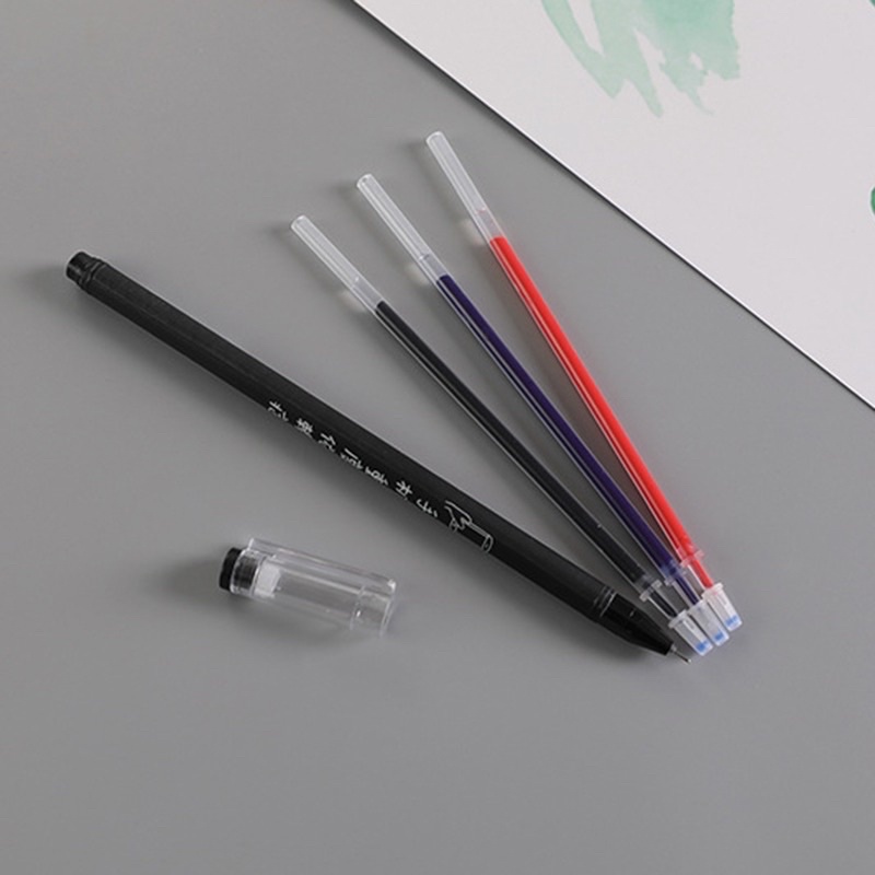Ruột Bút Gel Bút chữ A ngòi 13cm 0.5mm màu đen xanh đỏ, thay bút nắp gài Ngòi bút chữ A,Ếch Ộp Vpp
