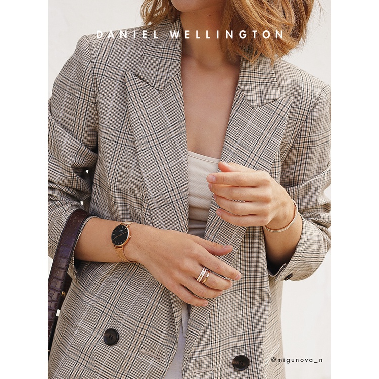 Nhẫn Daniel Wellington dw nhẫn nam và nữ thời trang nhẫn vàng hồng đích thực